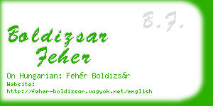 boldizsar feher business card