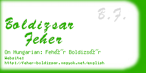 boldizsar feher business card